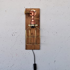 Opviq Lámpara de pared de madera y oro rosa Pp168